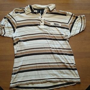 Billabong striped pocket polo style shirt